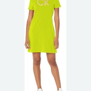 Calvin Klein Vibrant Lime Mini Dress